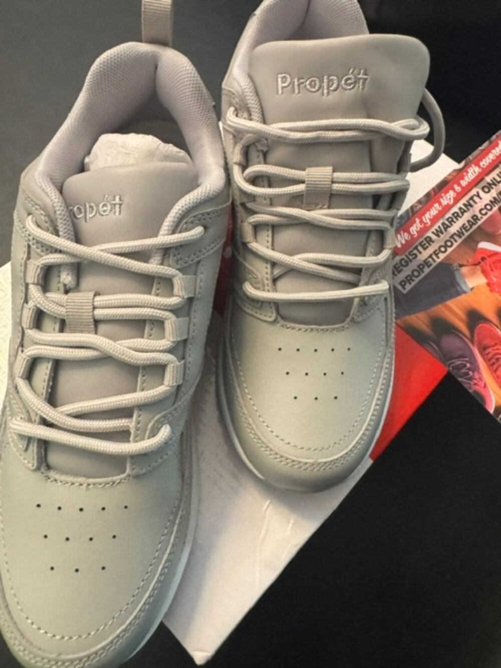Propet Life Walker Sport WAA312L Womens Lite Gray Lifestyle Sneakers Size 9 New